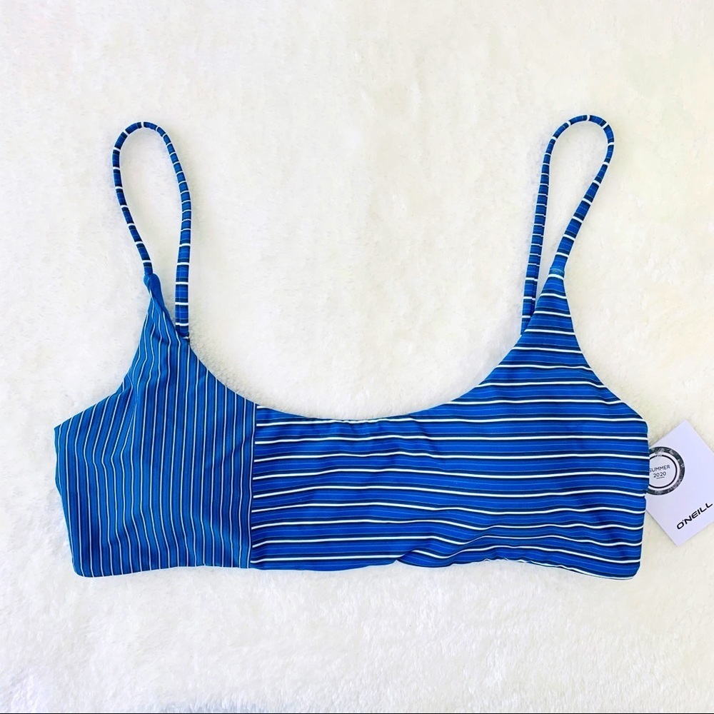 O’Neill Blue Sunday Stripe Bralette Bikini Top